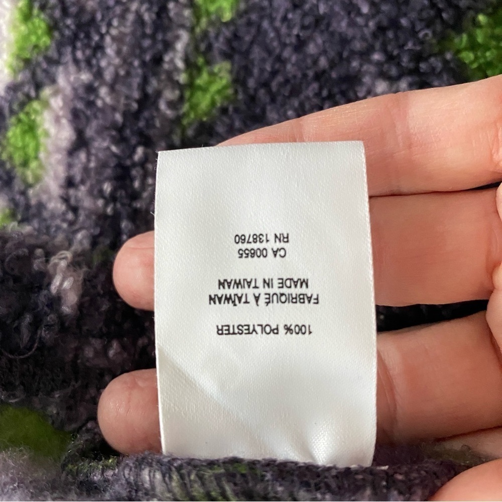 HYBA Sherpa Fleece cabincore Quarter Pullover with Raglan Sleeves sz Large - Picture 13 of 16